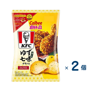 【セット売り】カルビー ポテトチップス ＫＦＣゆず香る七味チキン味 63g（賞味期限2026/05/31）2個入り