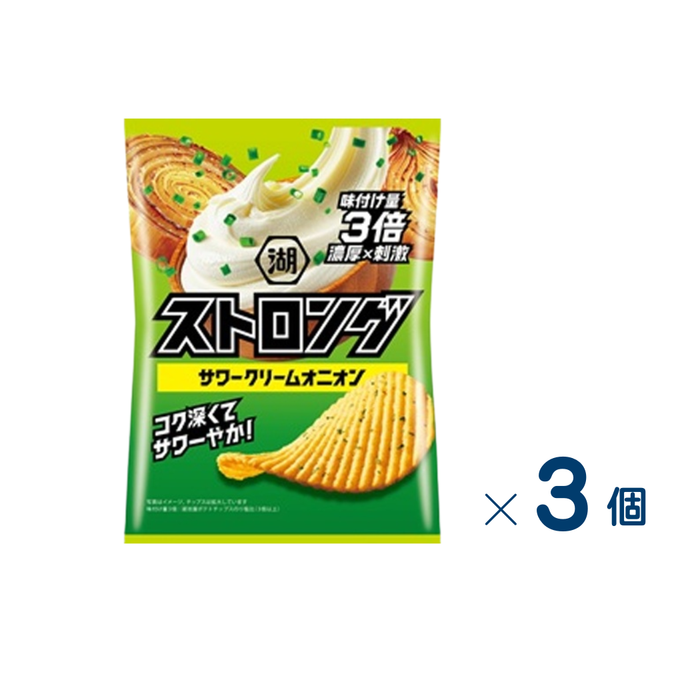 【セット売り】湖池屋　ストロングサワークリームオニオン　賞味期限2027-01-31　3個