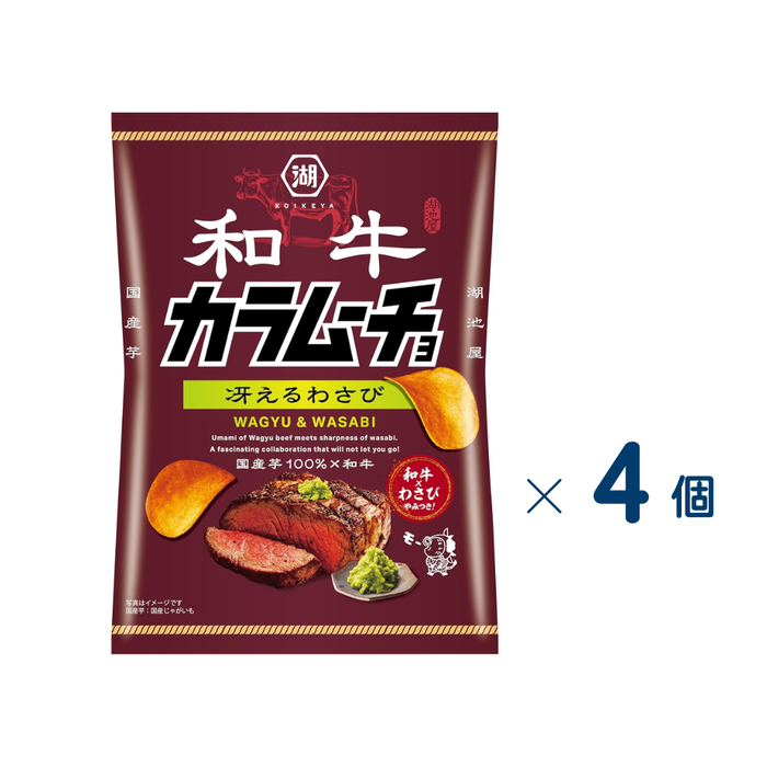【セット売り】湖池屋　和牛カラムーチョ冴えるわさび　賞味期限2026-11-30　4個入り