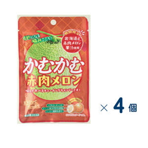 【セット売り】三菱食品　かむかむ赤肉メロン 賞味期限2026-12-31  4個入り