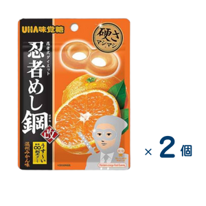 【セット売り】UHA味覚糖 忍者めし鋼温州みかん（賞味期限2026/10/31）2個入り