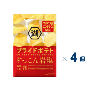 【セット売り】湖池屋　プライドポテトぞっこん岩塩　賞味期限2026-09-30　4個