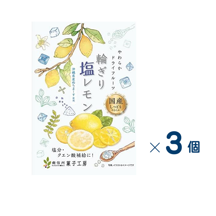 【セット売り】南信州菓子　輪ぎり塩レモン　２４ｇ　賞味期限2026-12-12　3個