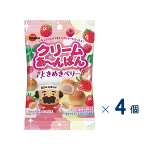 【セット売り】ブルボン　クリームあーんぱんときめきベリー  賞味期限2026-08-12  4個入り