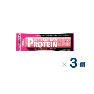 【セット売り】アサヒグループ食品　1本満足バー プロテインストロベリー　賞味期限2026-12-31　3個