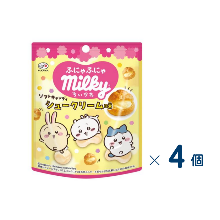 【セット売り】不二家　ちいかわふにゃふにゃミルキー　賞味期限2026-11-30 4個入り