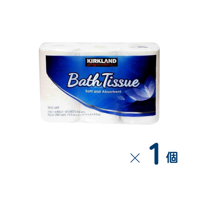 【コストコ】　カークランドシグネチャーバスティッシュ　トイレットペーパー　ダブル　
6ロール入り　1個
