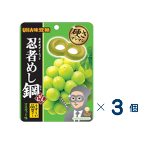 【セット売り】ユーハ味覚糖　忍者めし鋼マスカット味　賞味期限2026-11-30　3個入り