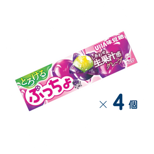 【セット売り】ユーハ味覚糖　ぷっちょスティック　とろけるグレープ　賞味期限2026-11-30　4個入り