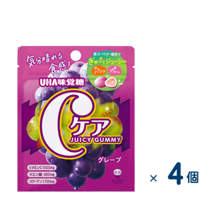 【セット売り】UHA味覚糖 Cケアグレープ（賞味期限2026/08/31）4個入り