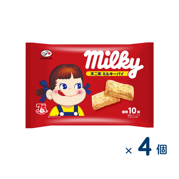 【セット売り】不二家 ミルキーパイ（賞味期限2026/05/31）4個入り