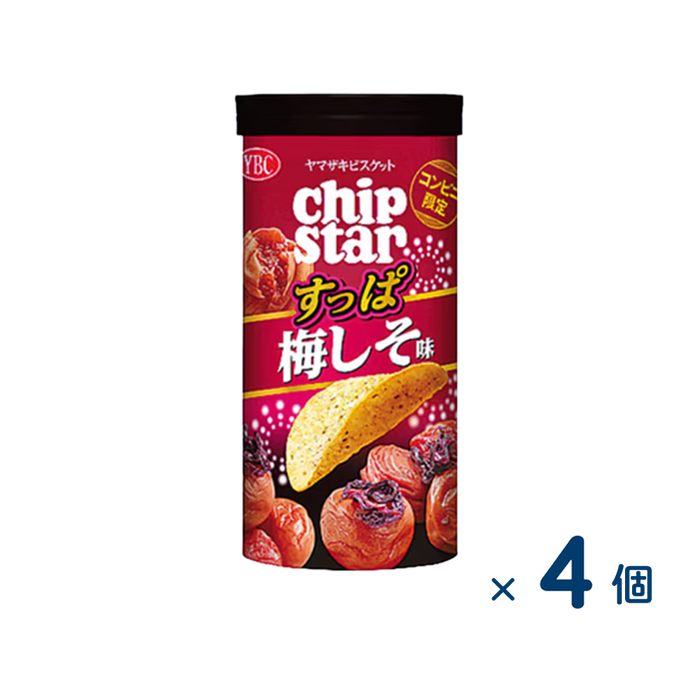 【セット売り】YBC チップスターS梅しそ味（賞味期限2026/07/31）4個入り