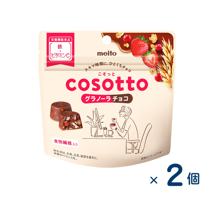 【セット売り】名糖 こそっとグラノーラ チョコ（賞味期限2026/03/31）2個入り