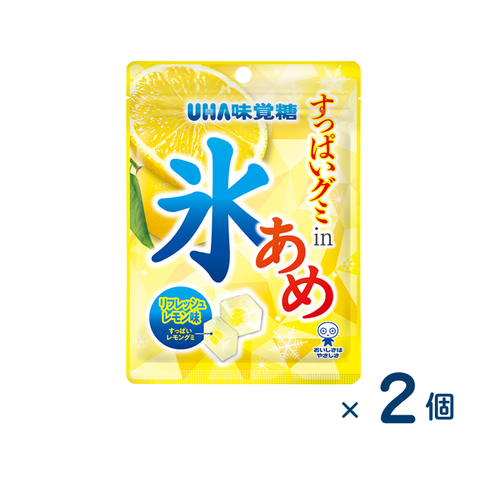 【セット売り】味覚糖 氷あめリフレッシュレモン（賞味期限2026/06/30）2個入り