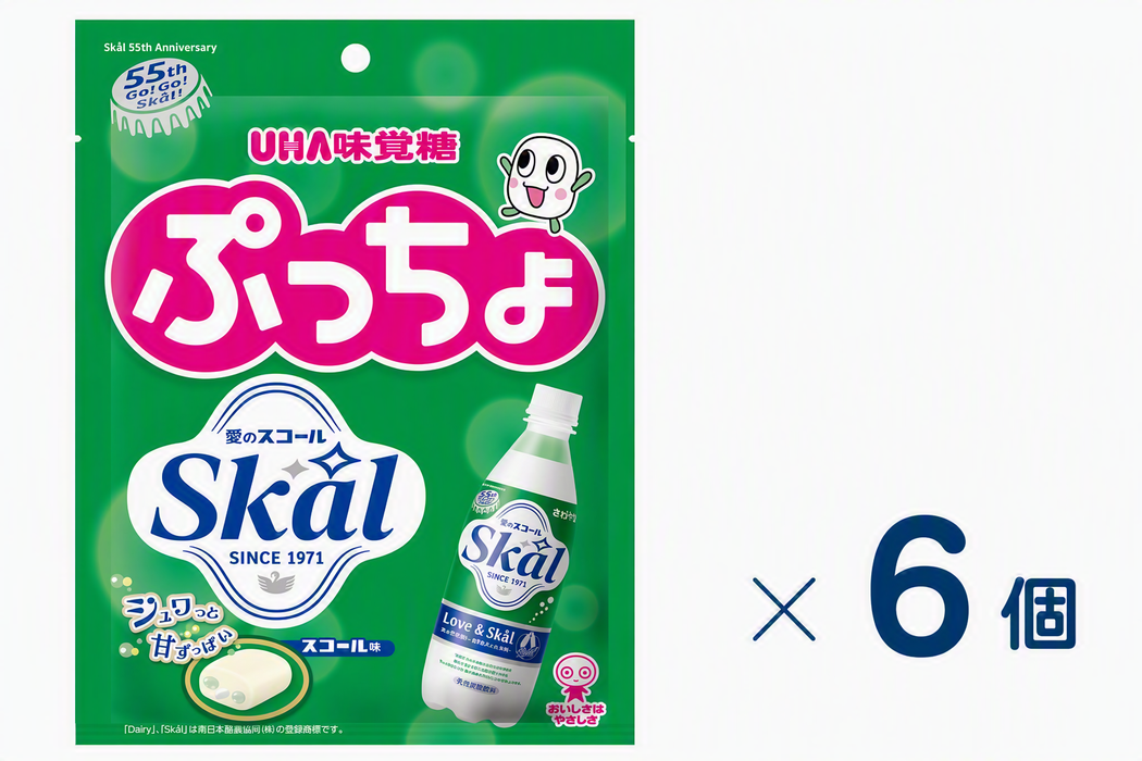 【まとめ売り】ユーハ味覚糖　ぷっちょ袋Ｓｋａｌ　賞味期限2027-02-28　6個入り