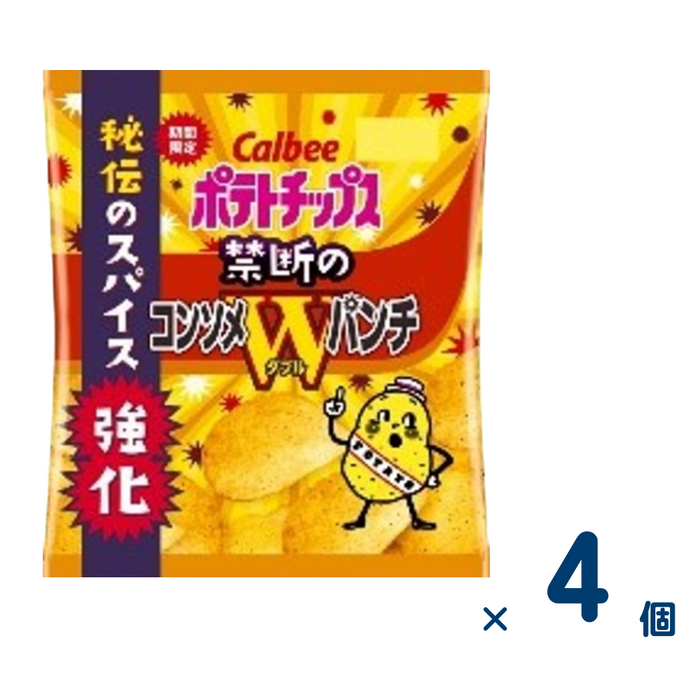 【セット売り】ポテトＣ禁断のコンソメＷパンチ（賞味期限2025/1/31） 4個入り