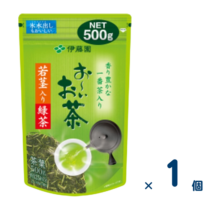 お～いお茶若茎入り緑茶 500g（賞味期限2025/2/28）1個入り