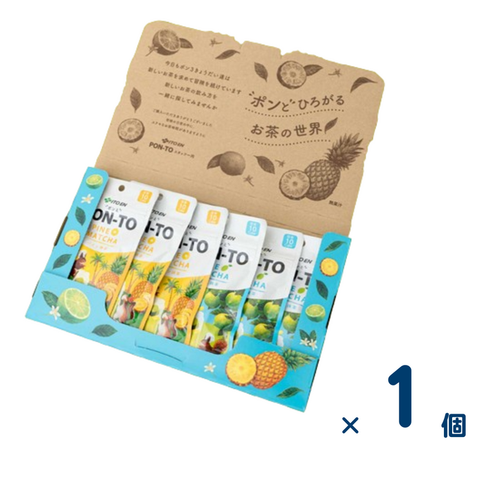 伊藤園 PON-TO フルーツフレーバー抹茶 パイン ライム キューブ 60粒(賞味期限2024.9) 1個入り